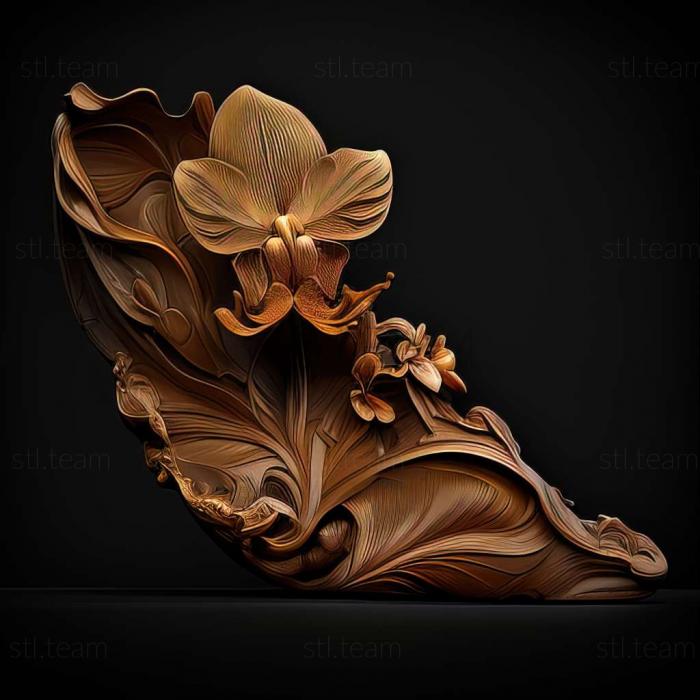 Pattern Орхидея туфелька Ротшильда